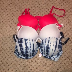 Size 34 B pink bras